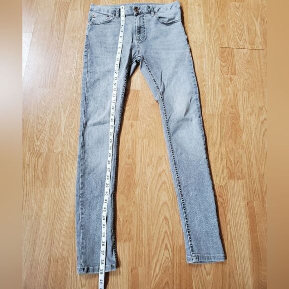 Topman Gray Stretch Skinny Jean Sz32/32 fits like 30/30 - Picture 10 of 13